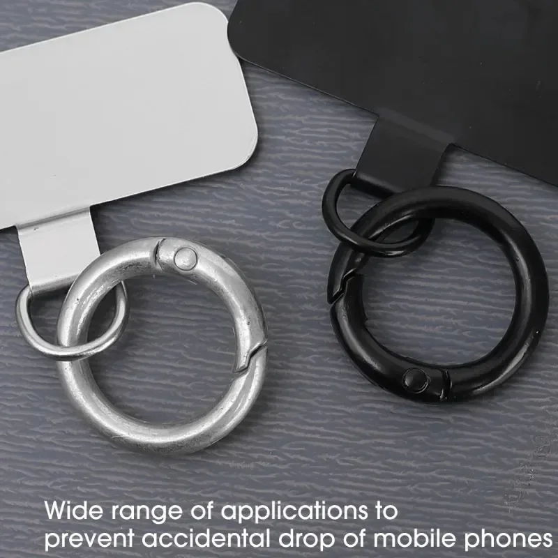 Universal Stainless Steel Hanging Chain Anti-Lost Metal Clips Phone Lanyard Tether Strap Tab Card Ultra-thin Mobile Phone Patch