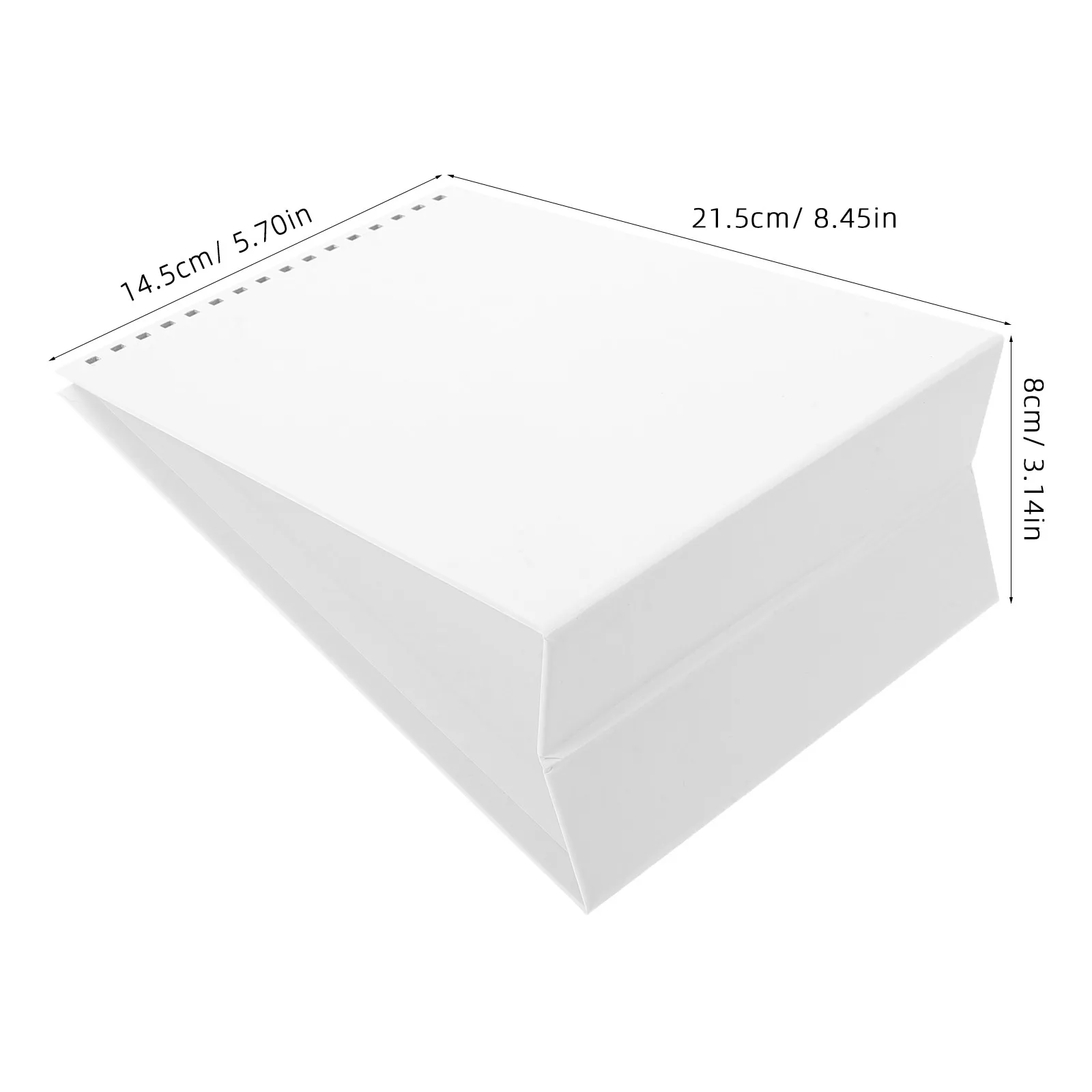10Pcs Blank Calendar Stand Desktop Triangular Base Twin Wire Binding Flip Calendar Rack 8.5x5.7x3.2 White DIY Refillable Office