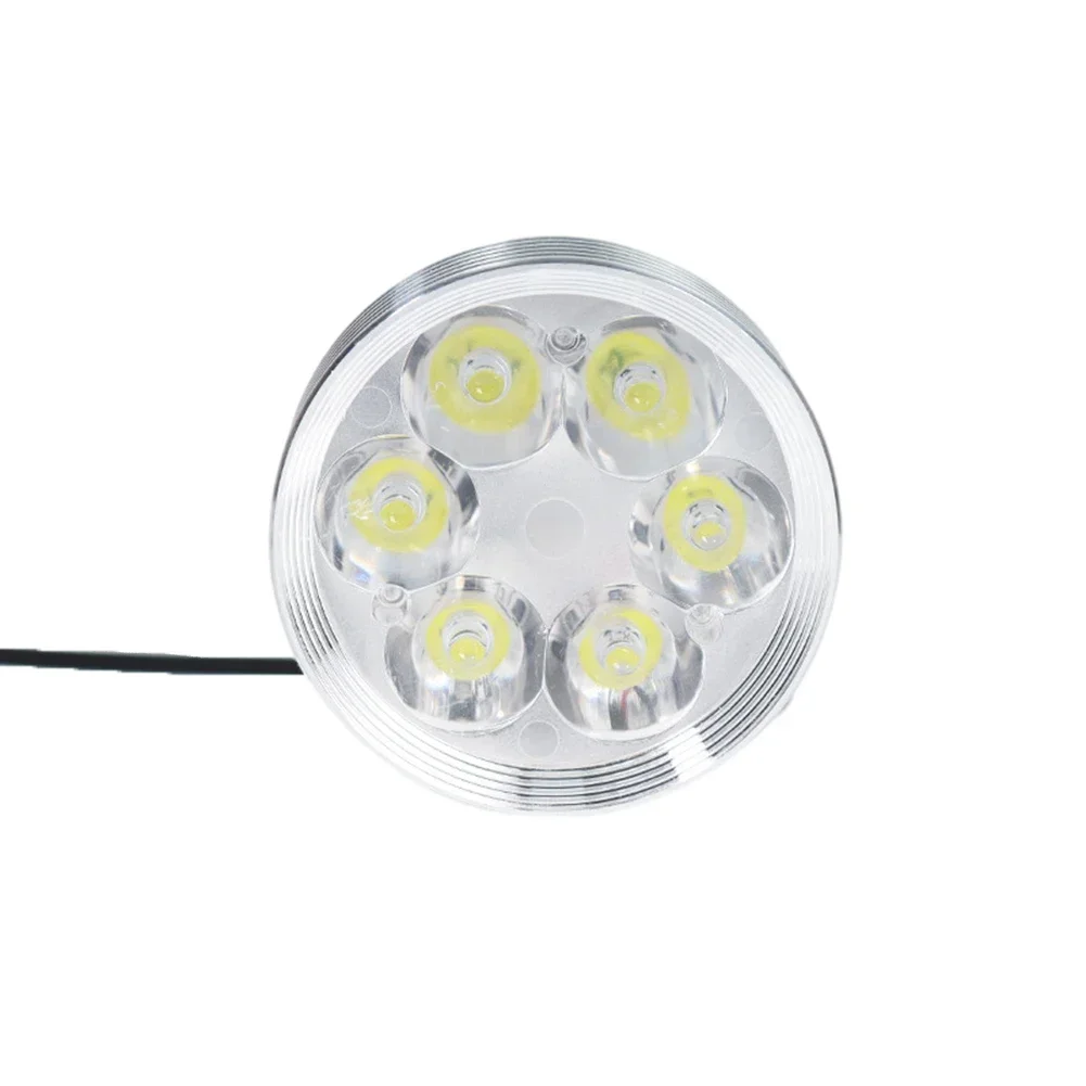 12V-85V Ebike Headlight Electric Bicycle Front Light Scooter 6 LED Lamp Aluminum Alloy Head Lights Electric Bike Accessories