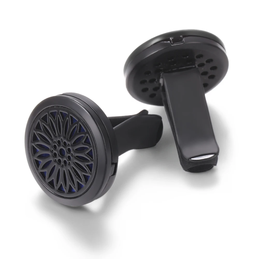 Bild 3: Schwarz Hohl Herz Form Muster Auto Lufterfrischer Diffusor Clip Aromatherapie Medaillons Ätherisches Öl Parfüm Outlet Anhänger Geschenk