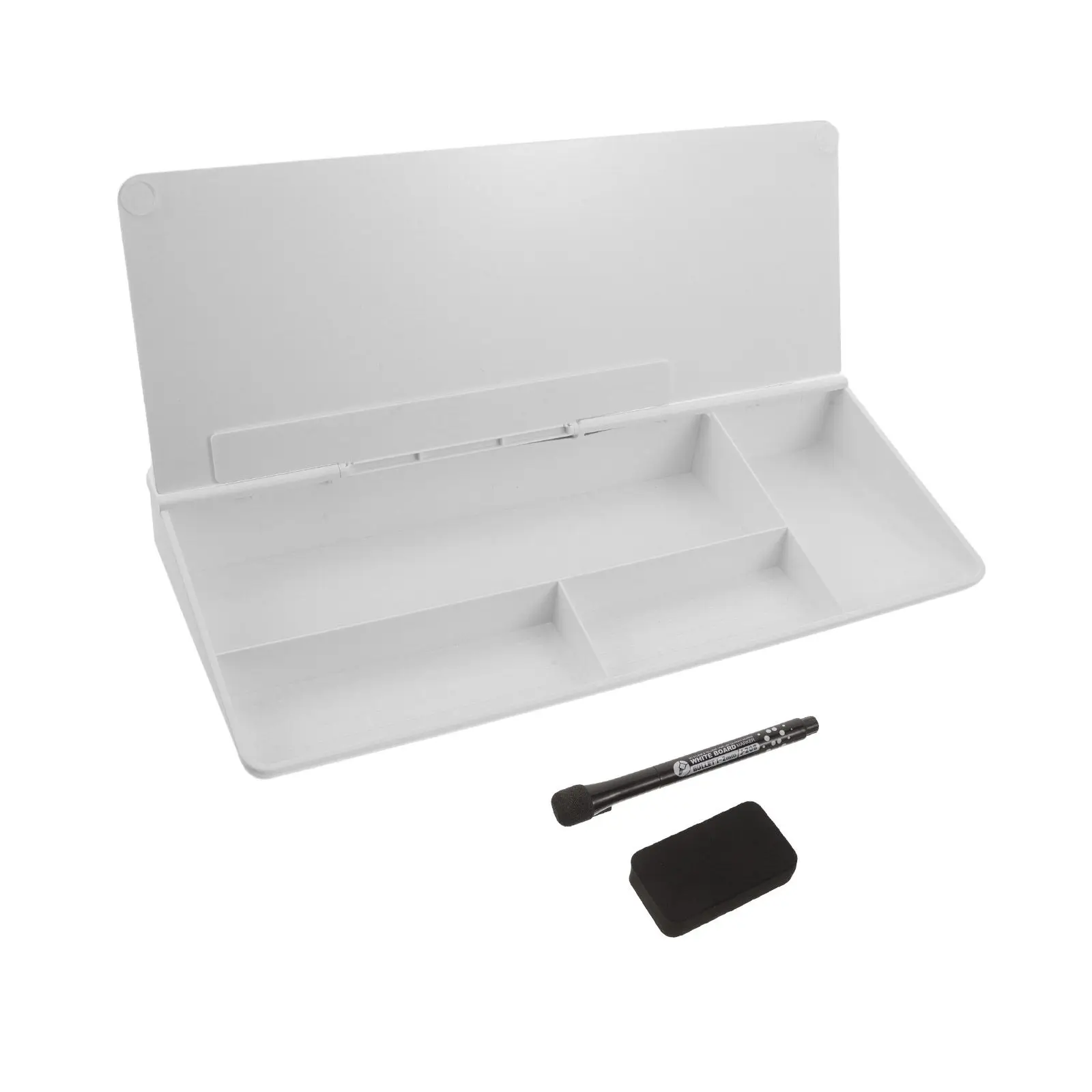 Desktop Tempered Glass Whiteboard Glass Dry Erase Memo Board Desk Organizer with Storage Tray Small Desktop Whiteboard Office