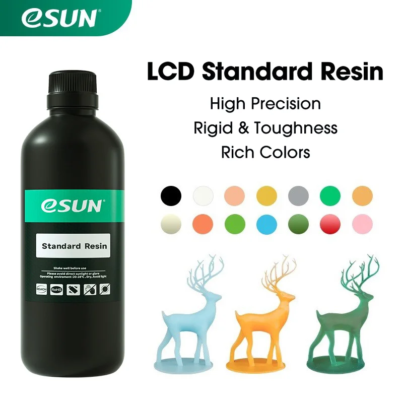 eSUN LCD UV 405nm Standard Resin Rapid 3D Printer Resin for Photon UV Curing LCD 3D Printer Photopolymer Resin Liquid 3DResin1KG