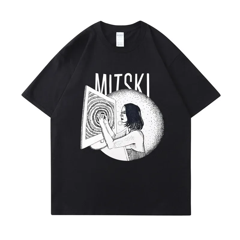 المغني ميتسكي يكون كاوبوي المشارك ألبوم الموسيقى الجرافيك تي شيرت موضة تتجه الشارع الشهير ريترو كول بلايز للجنسين تيز Camisetas