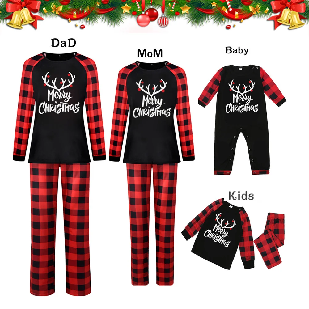 Cute Family Matching Pyjamas Set Festive-Themed Comfortable Soft Adult Matching Xmas Nightwear For Christmas Party New 2024 2025