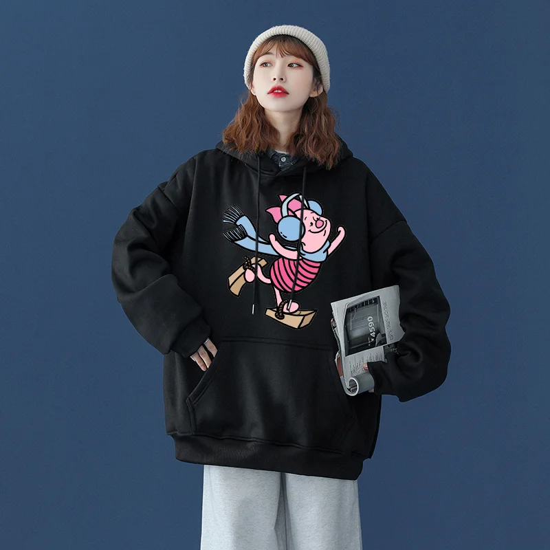 

Disney the Pooh fashion hoodie long-sleeved Hoodie Spring and autumn loose casual sports street lovers the same hoodie