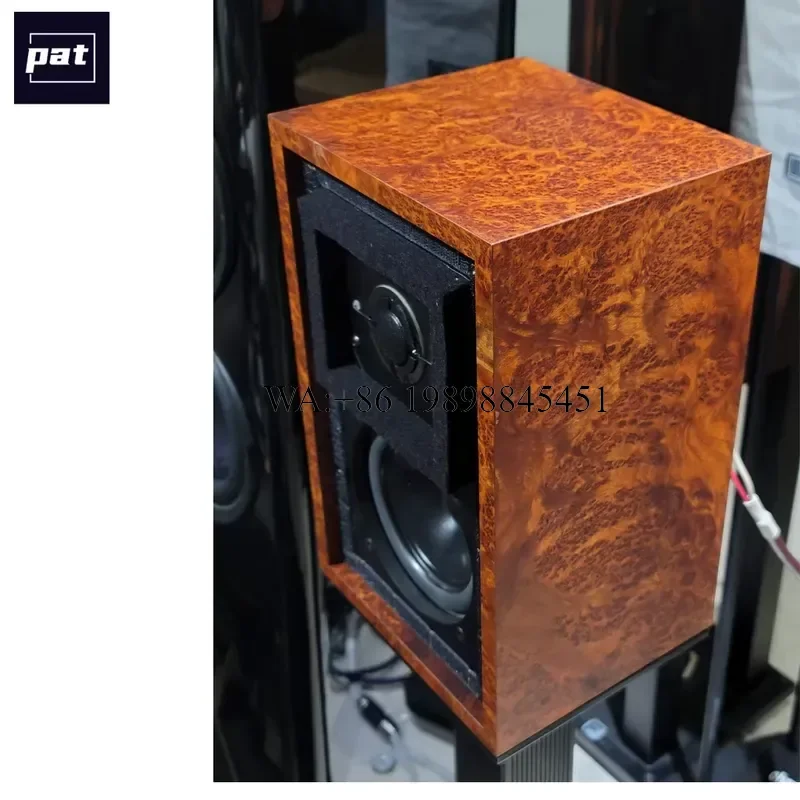WMWMNU Falcon Acoustics LS3/5A Gold Badge Amboyna Burr Square Bookshelf Hi-Fi Speaker 3-Channel 15 Ohm Hi-Res Audio