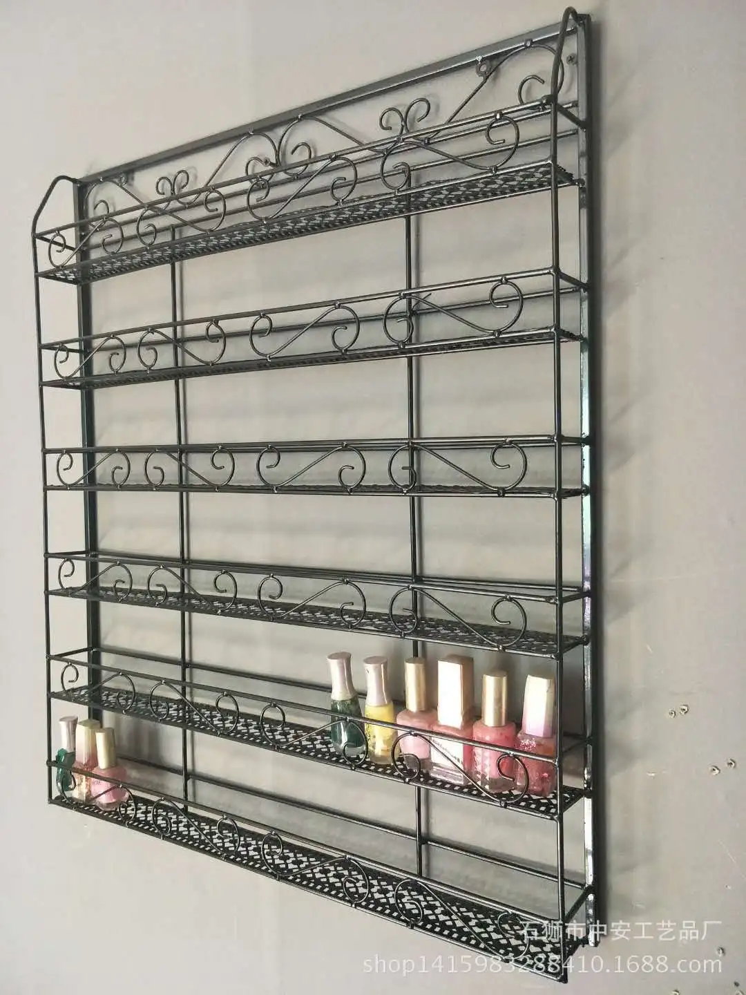 New wall-mounted manicure display shelf hanging nail polish glueshelf cosmetic storedisplay cabinetwall storagerack