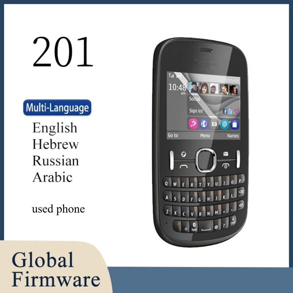 Finland made 201/2010 2G Phone QWERTY Keyboard mkulti-language multi language Unlocked Cellphone unlocked used phone