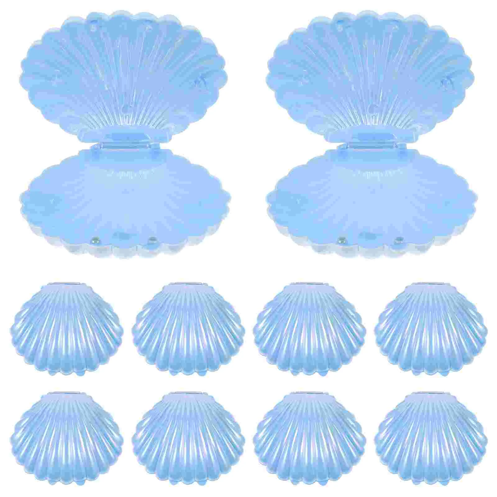 10 Pcs Clothing Boxes for Gifts Pearlescent Shell Candy Seashell Jewelry Dish Party Favor Containers White Small