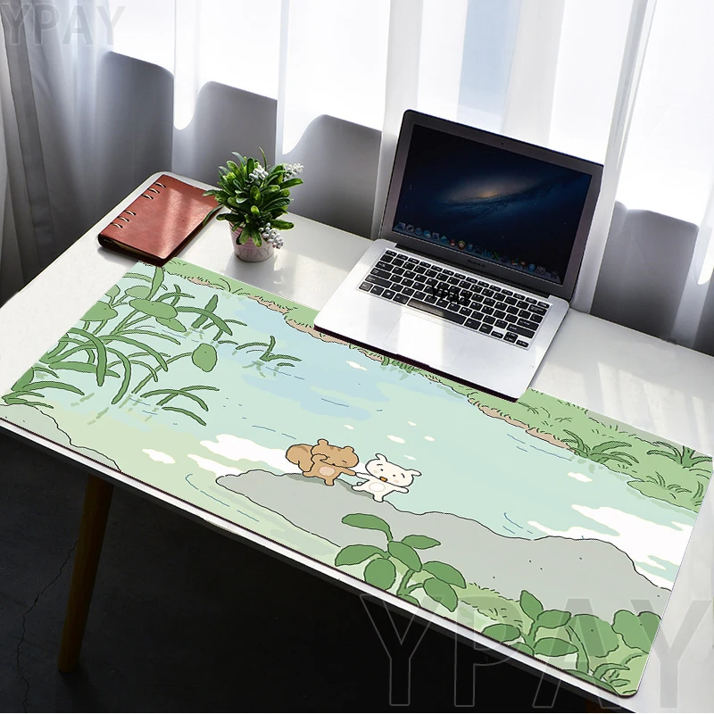 

Kawaii Mouse Pad Green Plants Mousepads Gaming Mousepad XXL Cute Mouse Mat Large Keyboard Mat Desk Pad For Computer Laptop