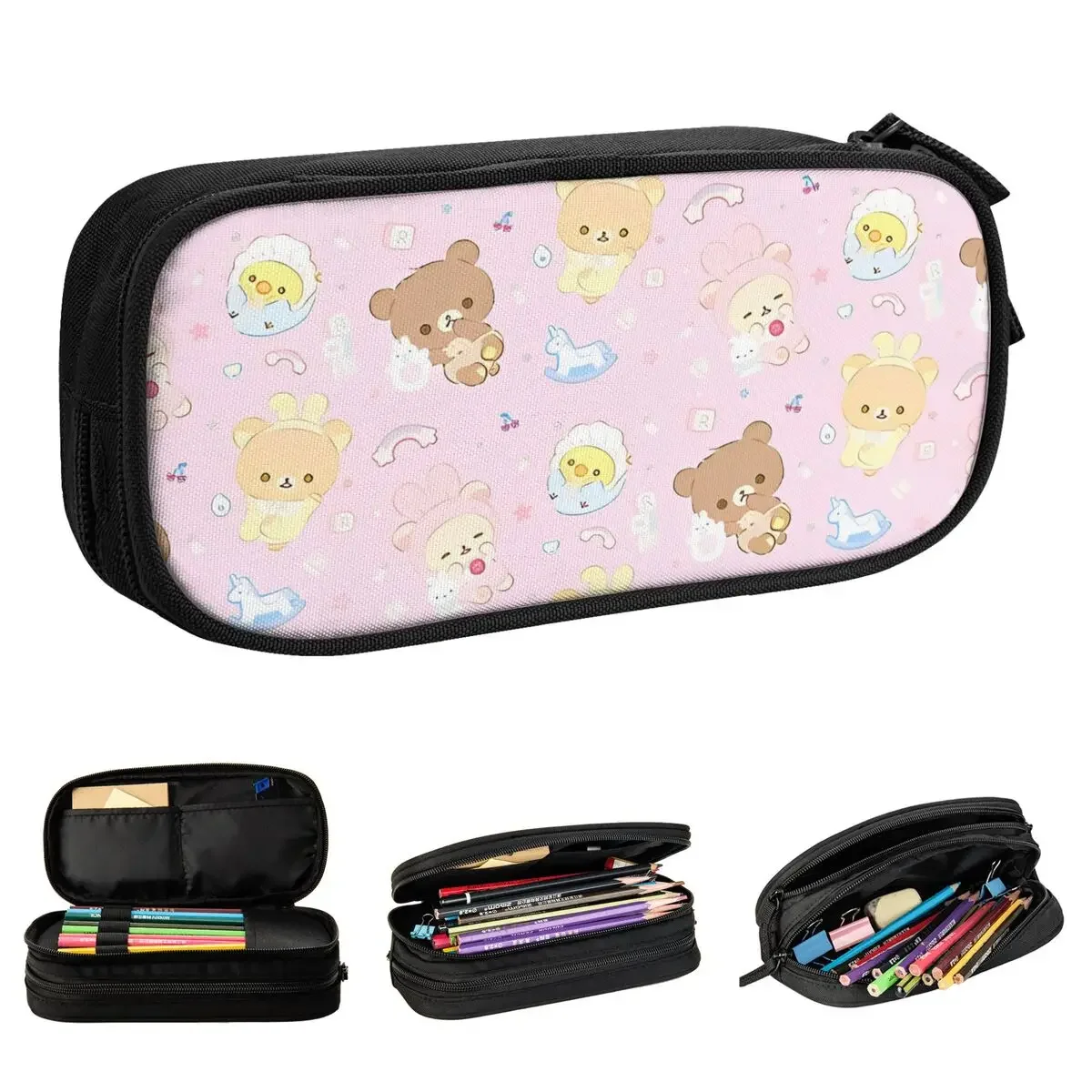 

Baby Rilakkuma And Friends Cute Baer Pencil Cases Cute Pen Box Bags Kids Big Capacity School Supplies Gift Pencilcases
