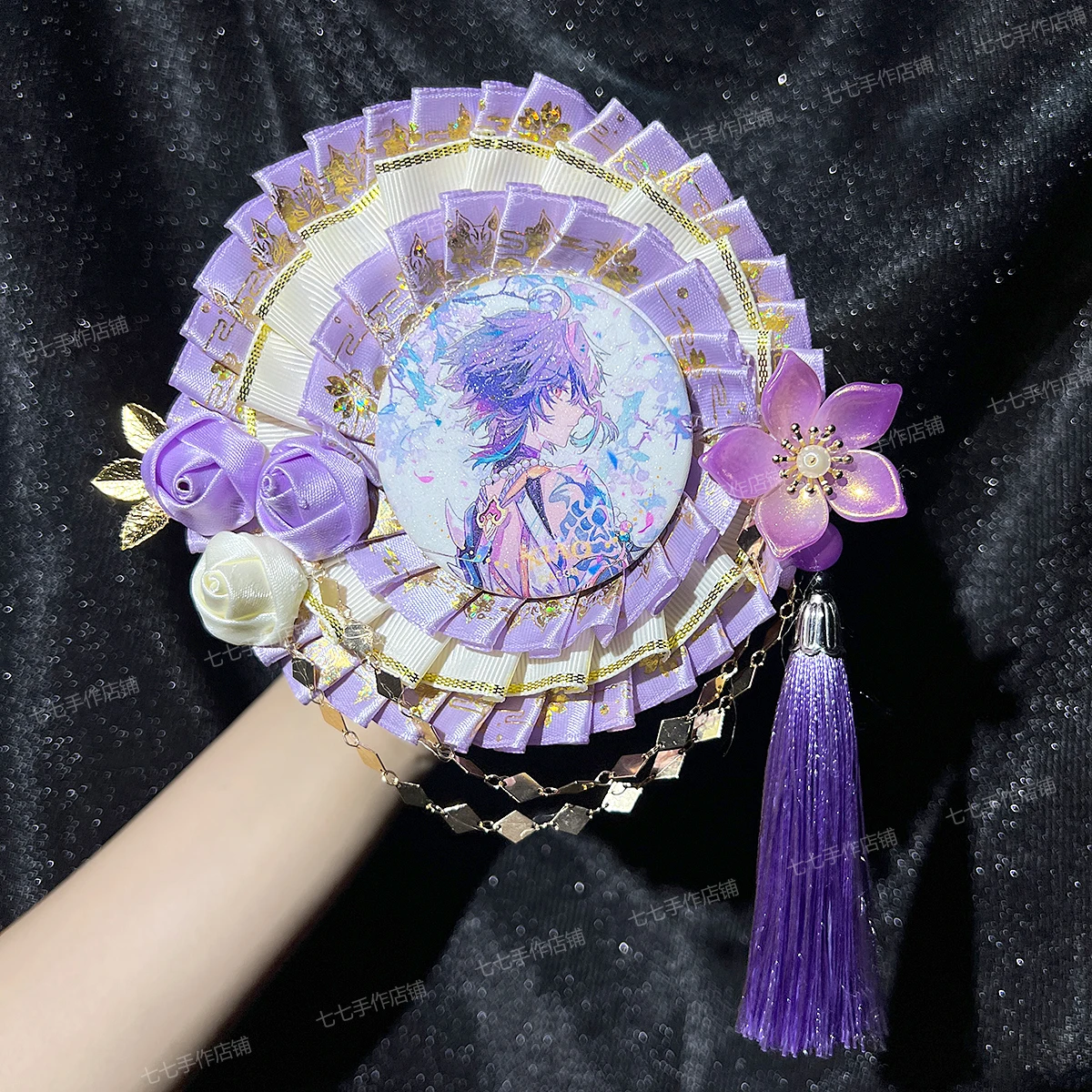 Luxury And Exquisite Character Goods Badge Base Tray Ita Bag Birthday Present Ribbon Bow Badge Rosette