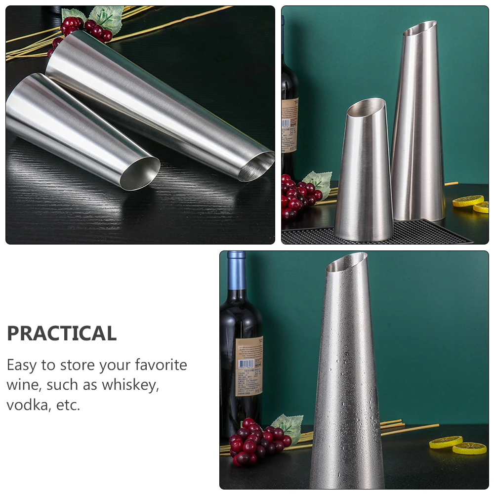 

Stainless Steel Dispenser Red Whiskey Decanter Large Capacity Easy Clean Modern Design For Bar Home Kitchen Bartender Tools