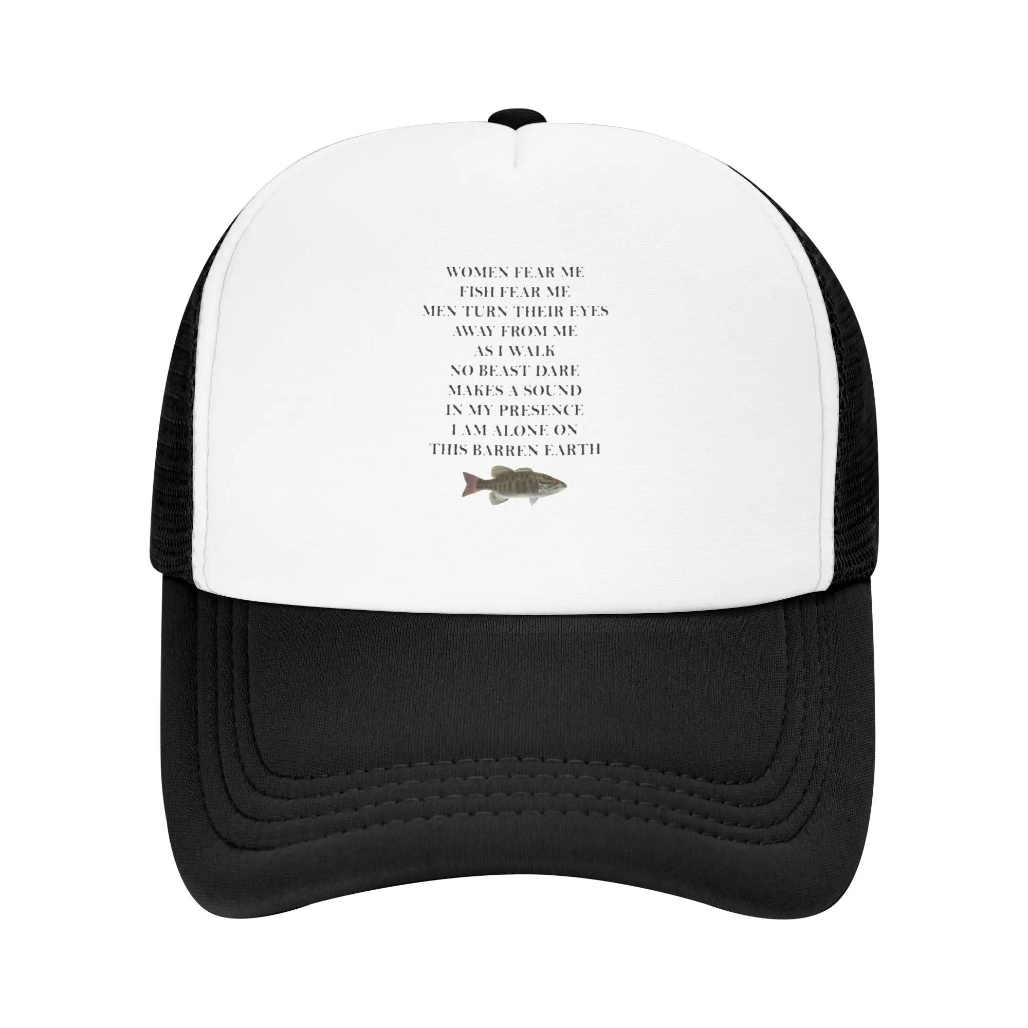 Gorra de béisbol de malla Fear Me Fish Fear Me para mujer, gorra de mezclilla para calle, gorra de verano