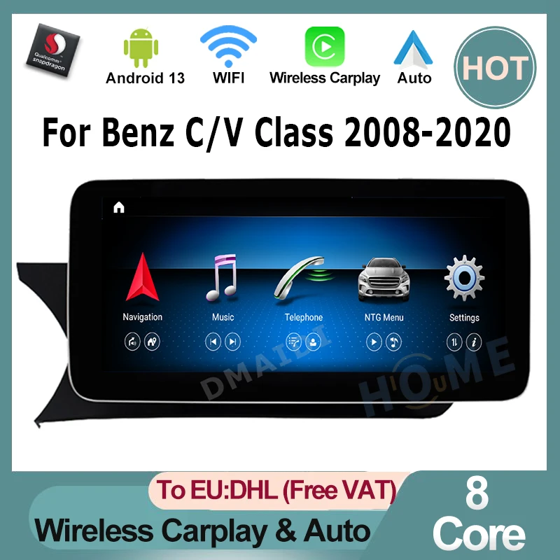 

AUTO Carplay Factory Price Android 13 For Mercedes Benz C Class W205 S205 Intelligent Vehicle System GPS Radio Multimedia Screen