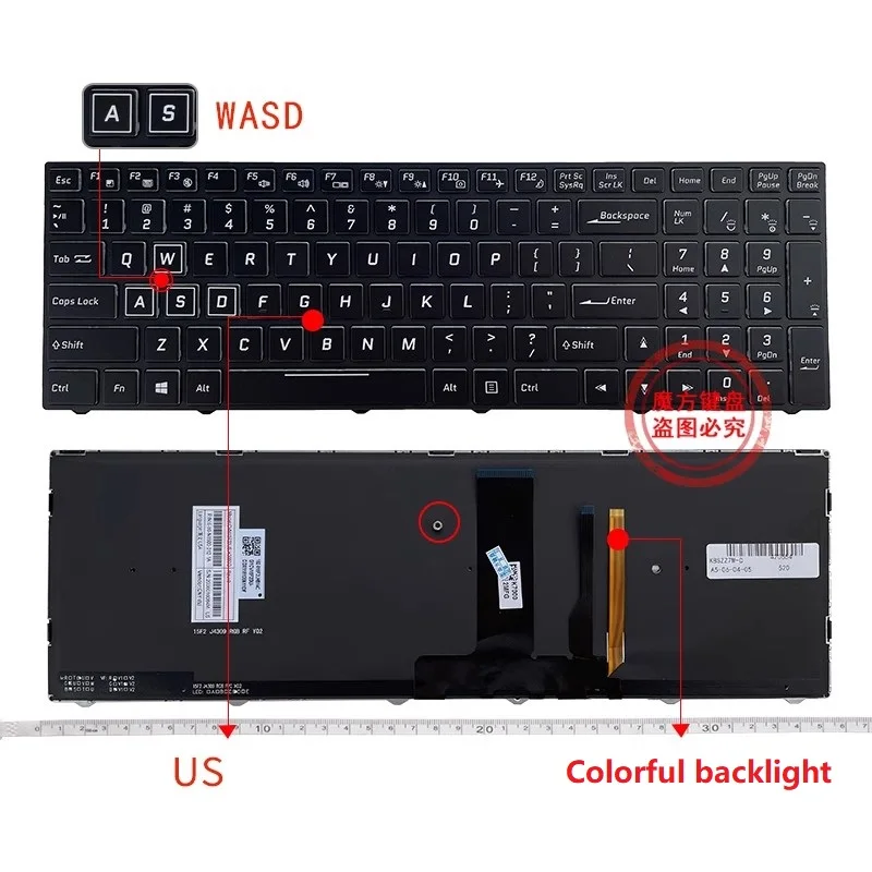 Imagem -02 - Backlight us Keyboard para Hasee Teclado para Notebook Z7-kp7 Pro St-plus Zx7-cp5s2 T58 Z7m-kp7gt Novo