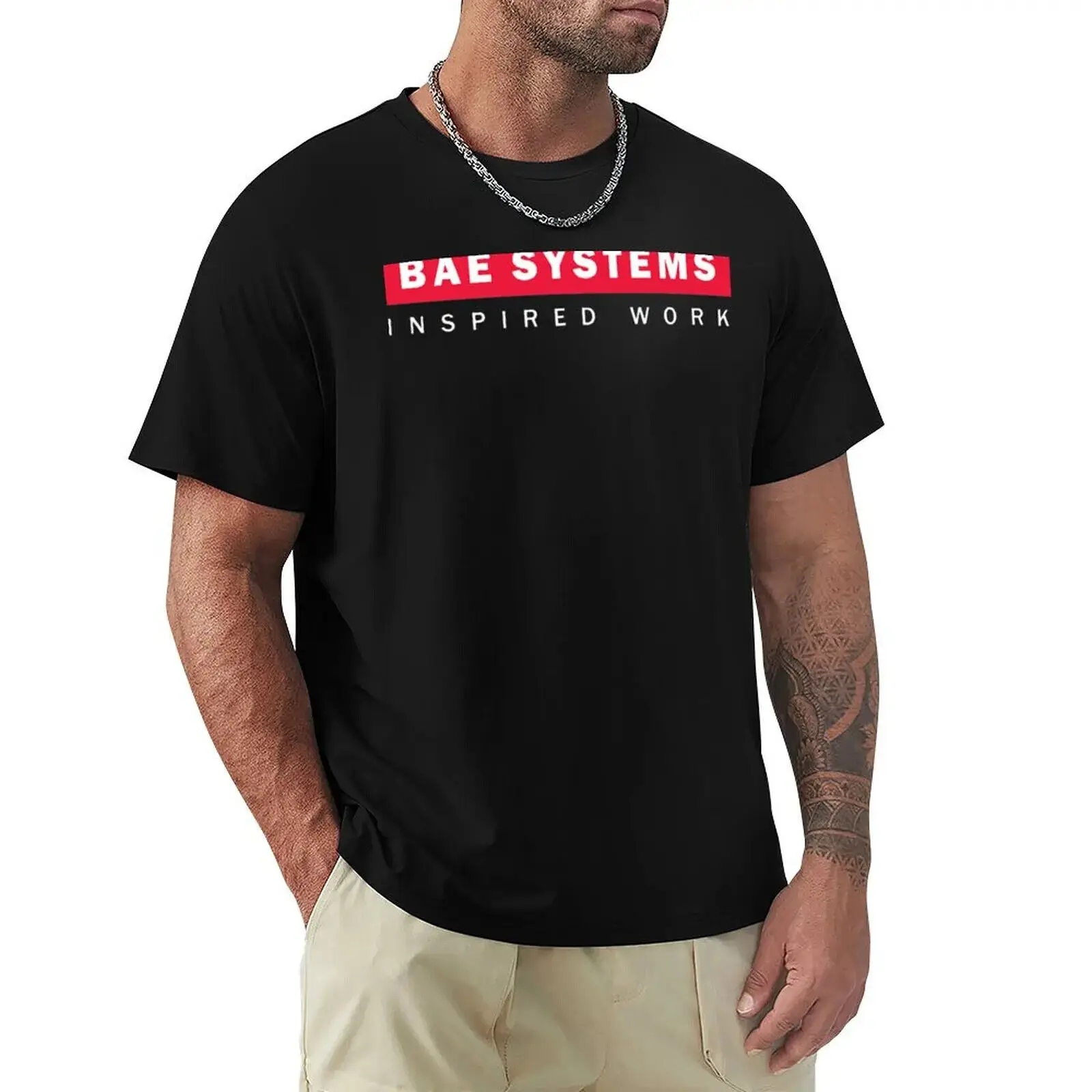 Bae Systems British Logo Classic T Shirt Blacks Short Sleeve Tee Mens Graphic