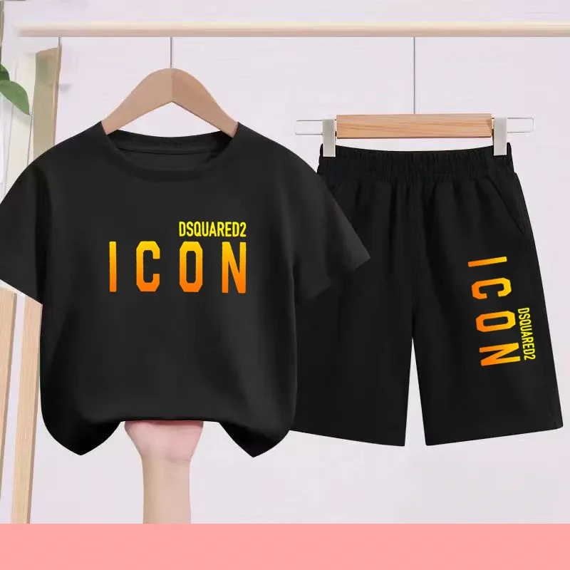 

Summer Children's Sports Suit, Ball Suit, Running Suit, T-shirt + Shorts, Children's Sports Suit for Boys and Girls Aged 3 to 13