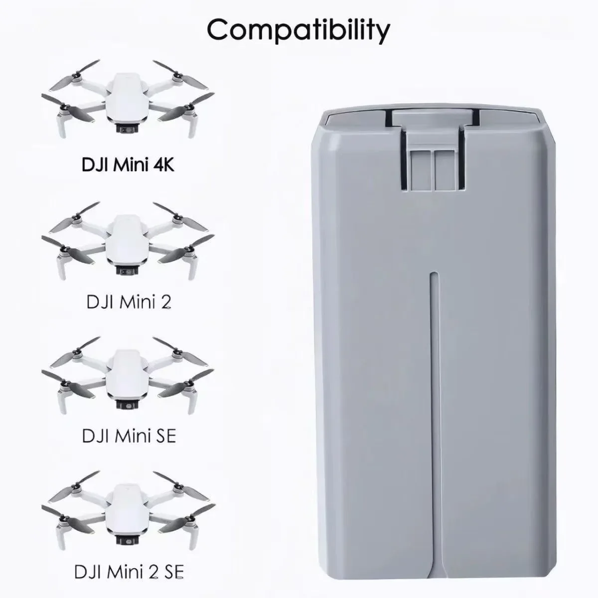 For Mini 4K Battery Capacity 2250mAh Compatible with Mini 4K/SE/2SE Series Drone Replace Battery Accessories Brand New