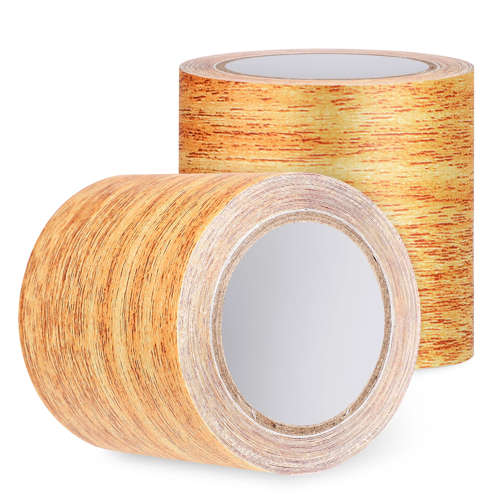 

2 pcs Wood Grain Tape Realistic Floor Repair Kits Adhesive Patches Material Home Office Use