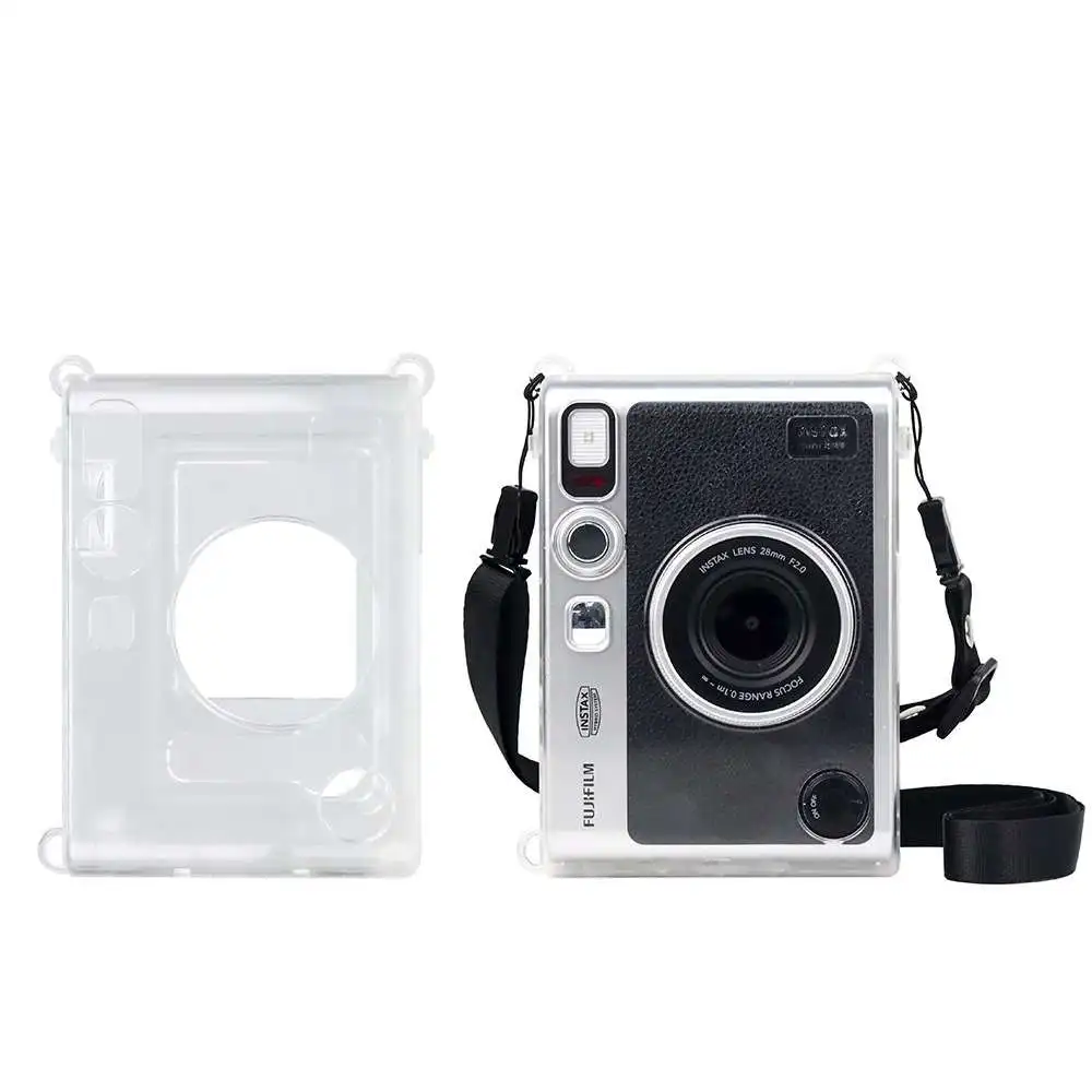 for Fuji Fujifilm Instax MINI EVO Camera LED Fill light lens cap Crystal Transparent Protective Case Cover Pouch accessories