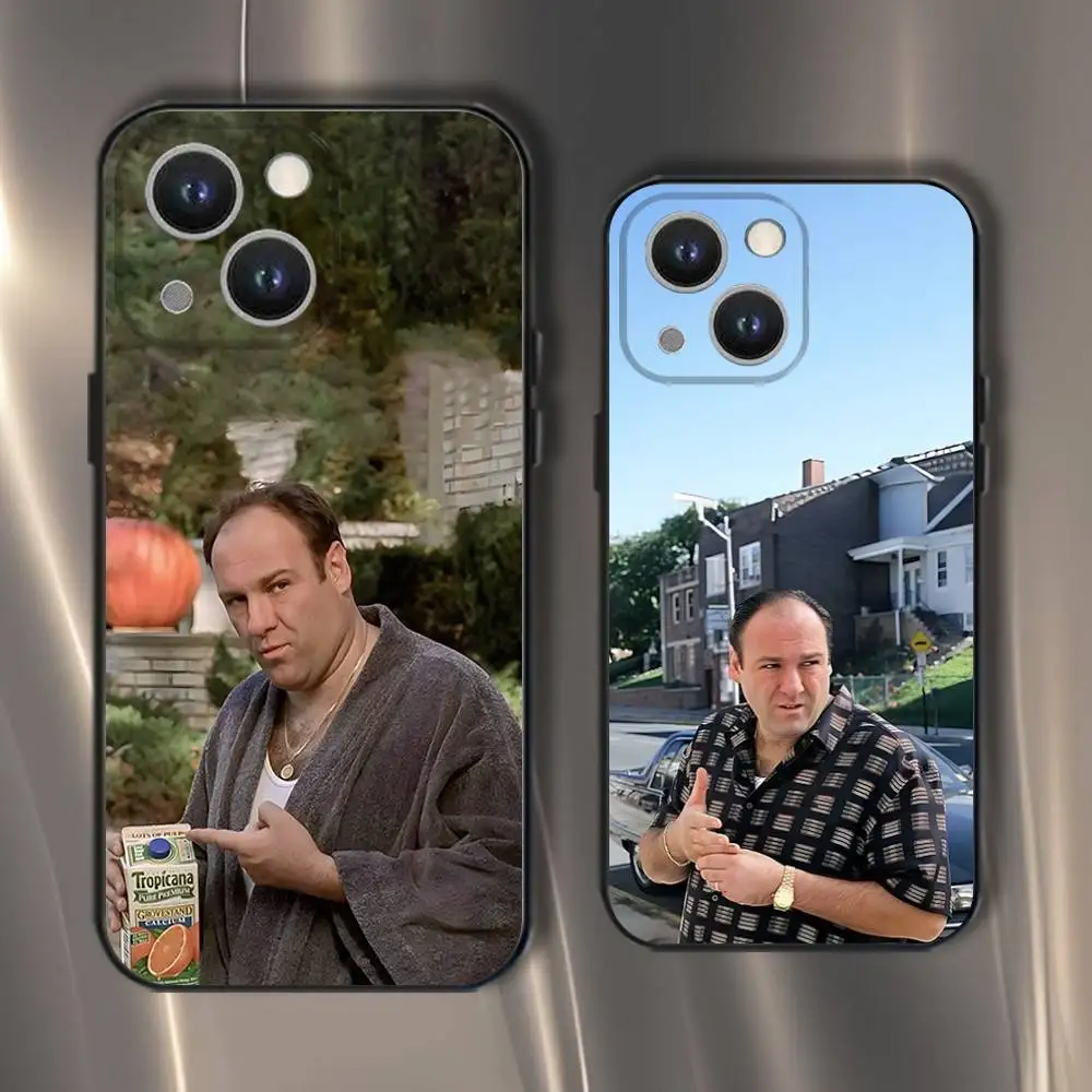 

The S-Sopranos TV Tony Soprano Phone Case For iPhone 16,15,14,13,12,11,Pro,XS,Max,XR,Plus,E,SE4,Mini Black Soft Cover