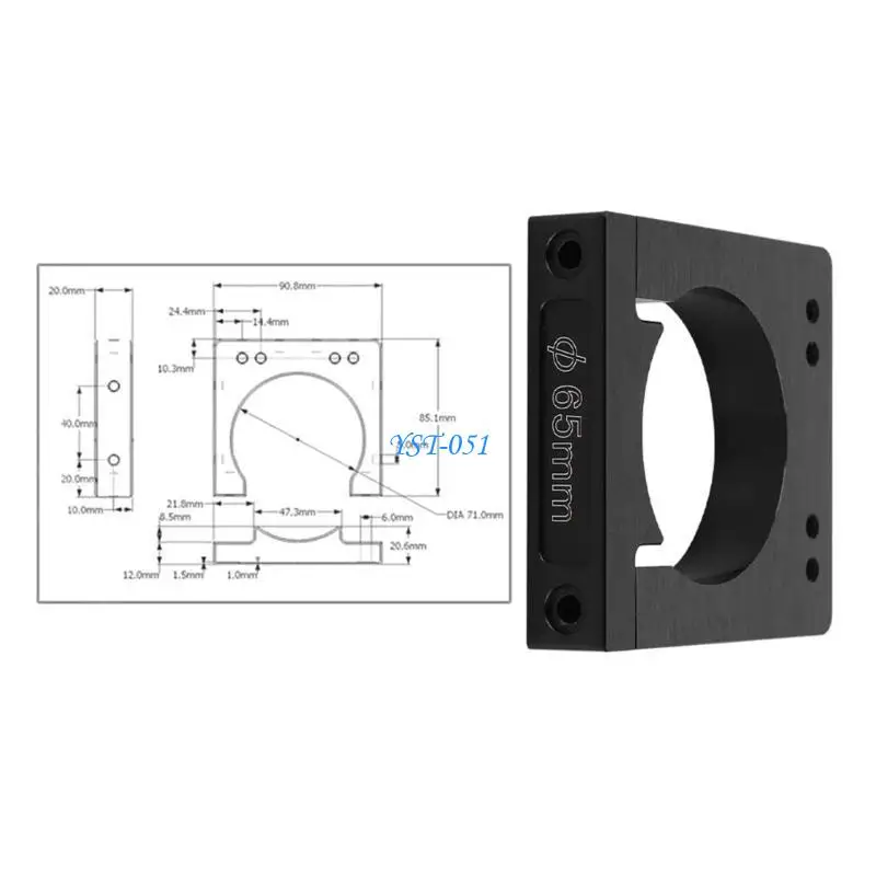 E15A Motorhalterung Klemme für Gravurmaschinenzubehör Spindelvorrichtung 80/65/52 mm für Dotbit -Graveur