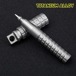 74mm TC4 Titanium Alloy Tactical Pen Necklace Pendant Portable And Compact Mini Signature Pen Self Defense Portable EDC Tools