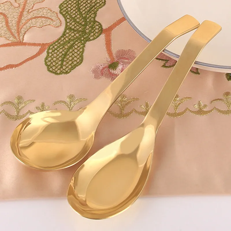 

LMM household handmade big head deepening spoon thickened porridge spoon spoon copper tableware