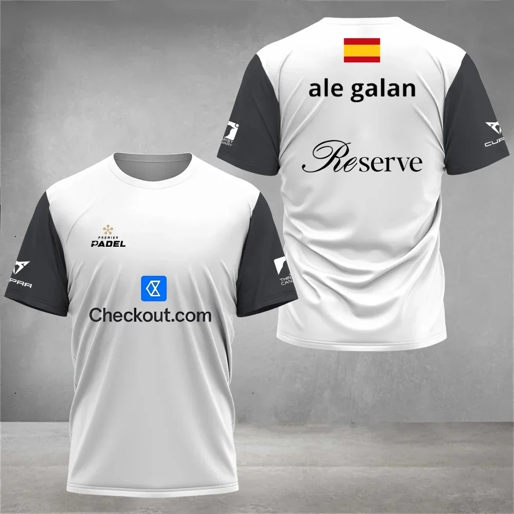 Camiseta Esportiva Unissex 2026 Cool Padel de Manga Curta Respirável para Fitness, Secagem Rápida, Gola O, Verão, Nova Coleção Adulto para Esportes de