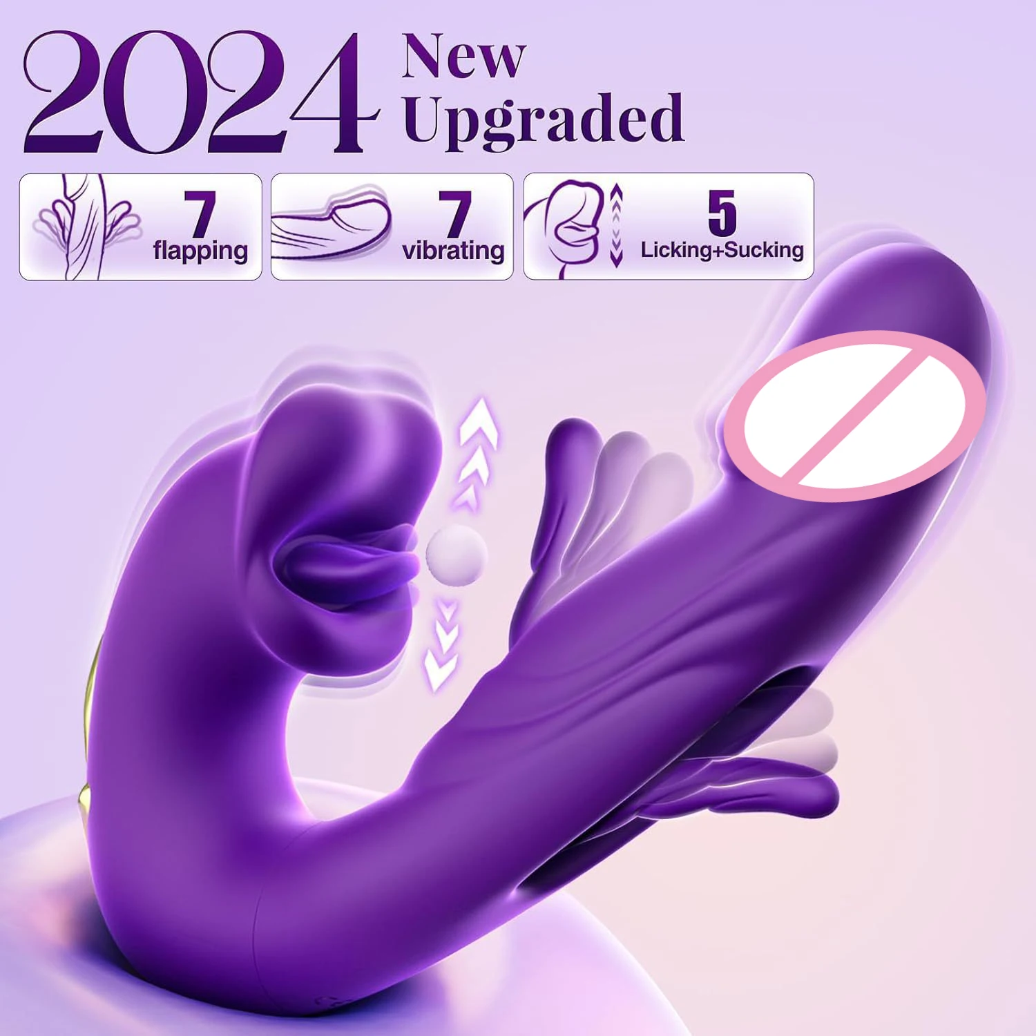 3 في 1 اللسان لعق دسار هزاز للنساء تحفيز البظر G بقعة مدلك ترفرف معدات الاستمتاع واللعب الجنسي للبالغين