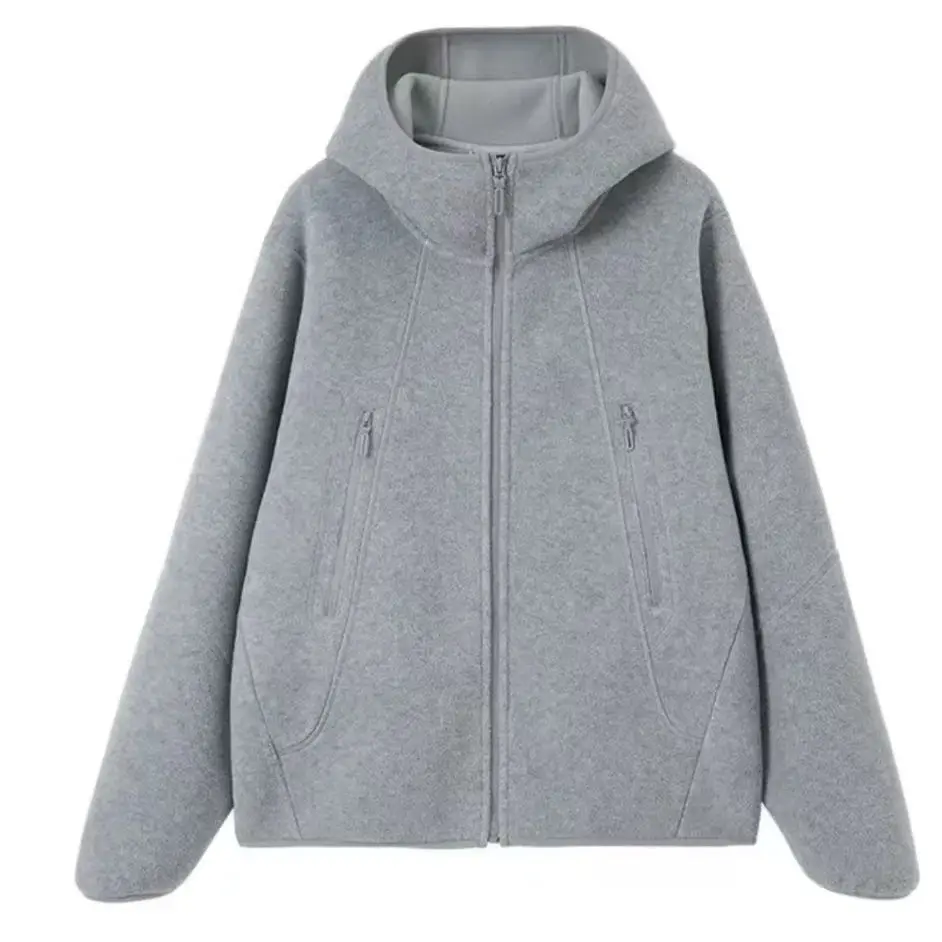Fleece sweatshirt met hoed Dames Kerst Lente Esthetische Multi-stijl Harajuku Jeugdkleding Japanse gelaagde geblokkeerde elastische Ins