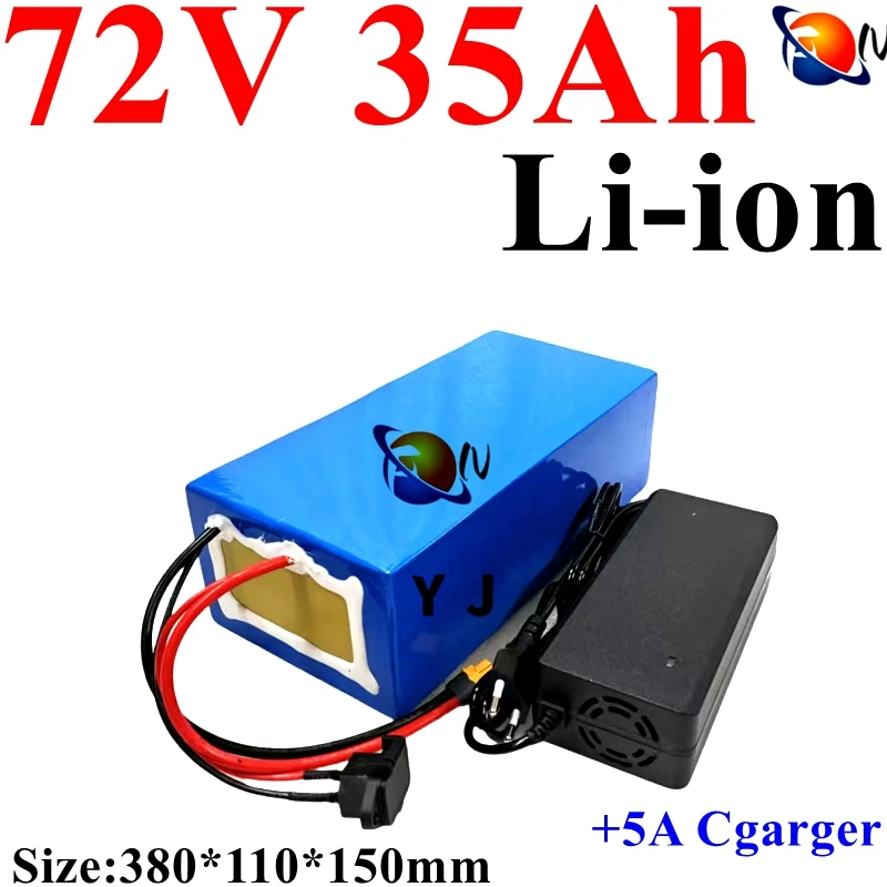 72v 35Ah lithium ion battery BMS 20S li ion battery for 2000w 3500w 7000w scooter inverter go cart motorcycle +5A charger