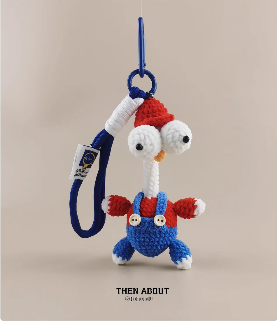 Hand-crocheted cute goo goo goo chicken bag pendant pendant Keychain backpack bag pendant small gift.