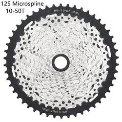 New 12 Speed MicroSpline MTB MS Cassette 10-50T For Micro-Spline Hub 12S 10-50T Sprocket 12V MS K7 Freewheel