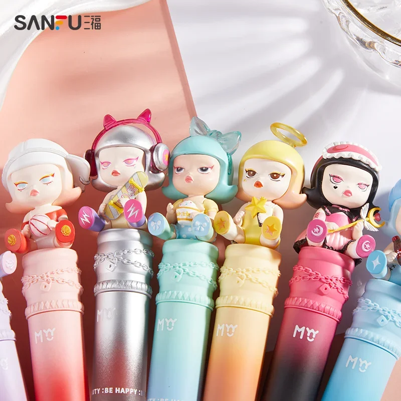 MYY Leisurely Holiday Series Lip Glaze (tarjeta ganadora del 50 %) Mengqu Cartoon Makeup Lip Liquid