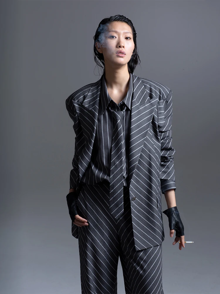 

Женский костюм LEDIM WANG 2023, новый дизайн, с одной пуговицей, профессиональная одежда, длинный рукав, стандартная длина.