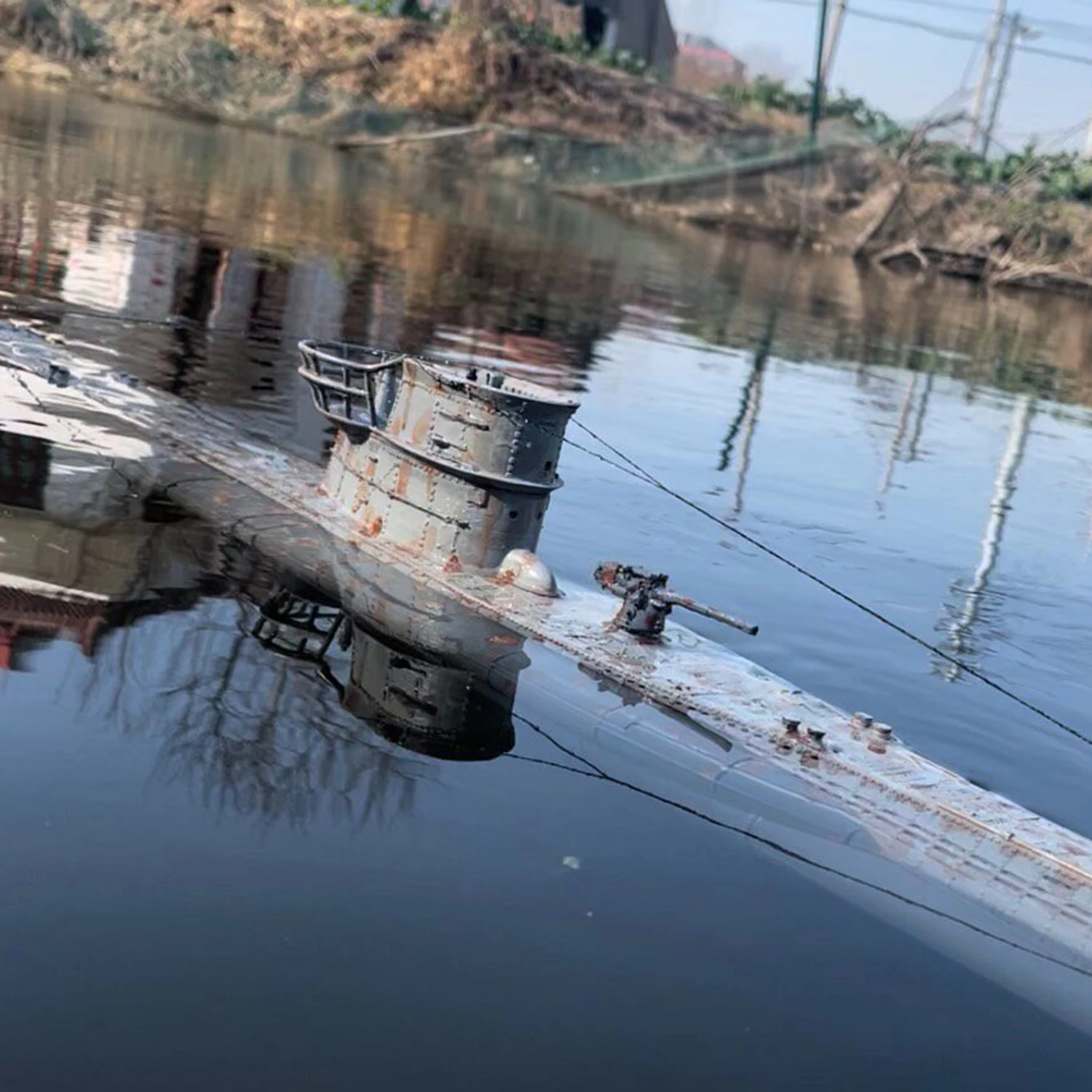 1/68 RC Ships 100cm Type VIIC Remote Control Submarine Can Dive Underwater To Drive RC Schiffe Model RTR Ship Toy Warship Model
