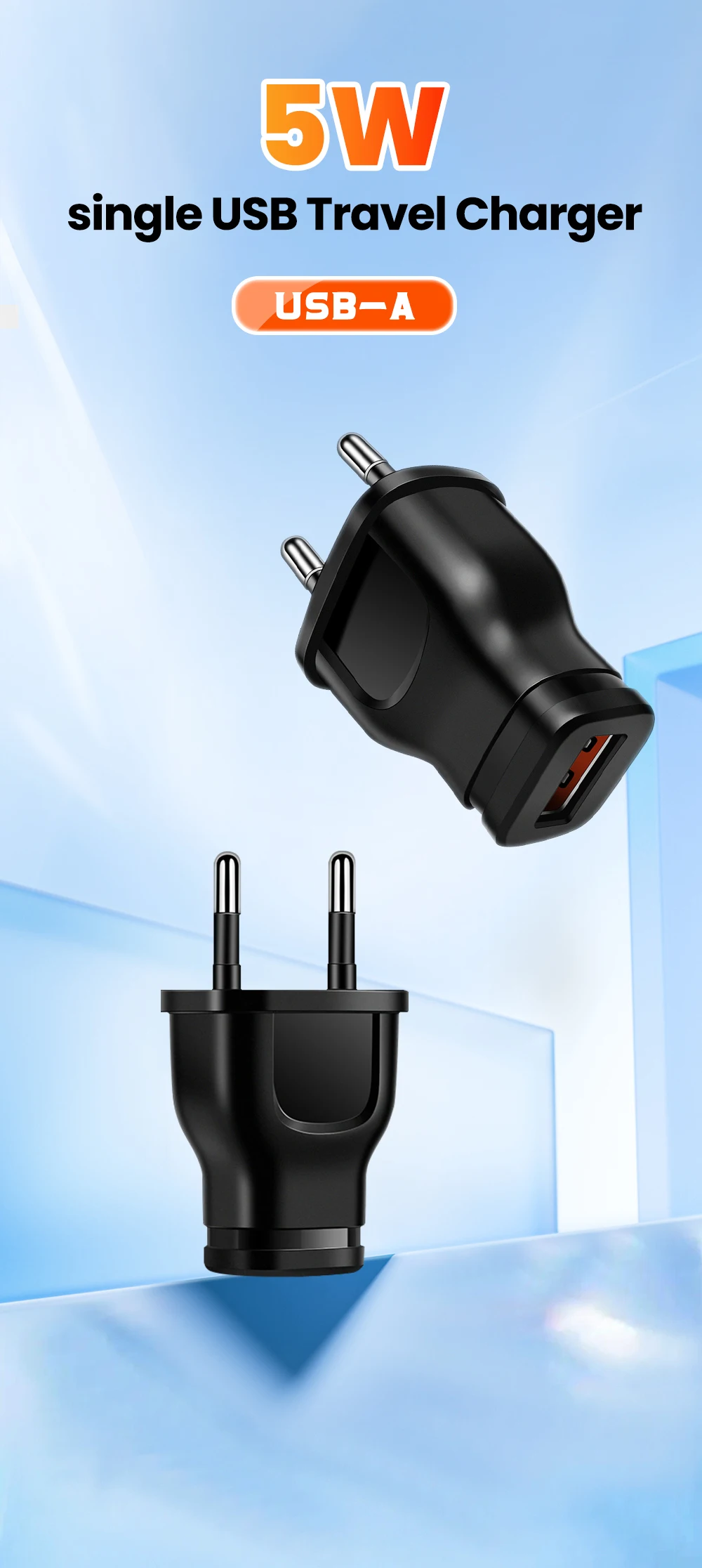 Mini Universal 5V1A EU US Plug USB Travel Charger For iPhone Samsung Xiaomi Redmi Google Huawei Wall Phone Charger Power Adapter