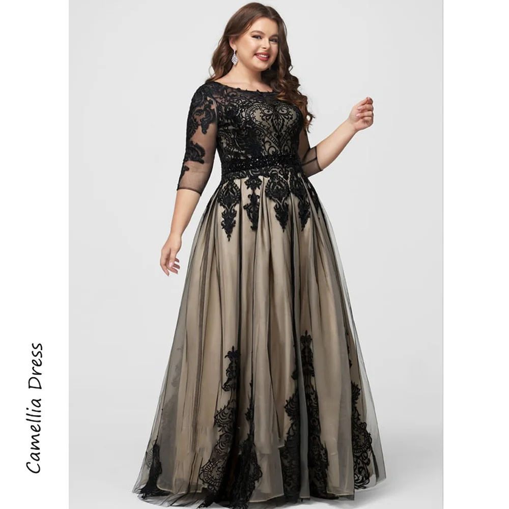 Princess Ball-Gown Evening Dresses Scoop Neck Party Dresses Tulle Formal Dresses Beading Vestidos De Fiesta فساتين السهرة