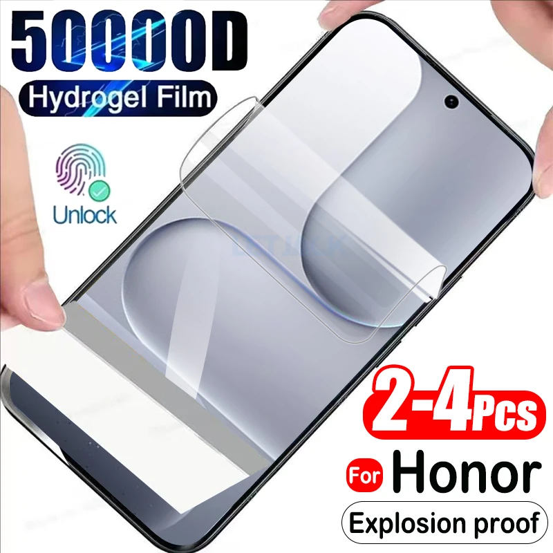 

2-4Piece Anti-Shatter Soft Hydrogel Film for Honor 500 Pro Screen Protector for Honor 500 5G Explosion-proof Protective Film