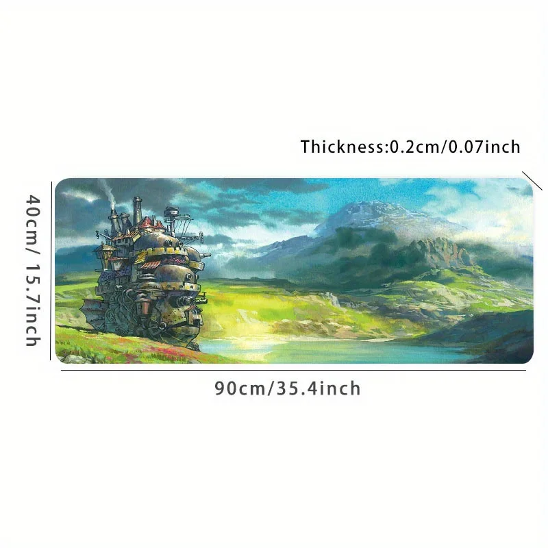 Kawaii Studio Gaming Mouse Pad - Large Non-Slip Rubber Base for Computer and Laptop - Perfect Gift for Gamers and Anime Fans