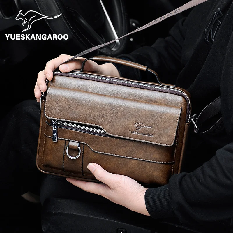 Imagem -03 - Bolsa Mensageiro de Couro de Grande Capacidade para Homens Bolsa Luxuosa Bolsala Masculina Bolsa Crossbody de Negócios