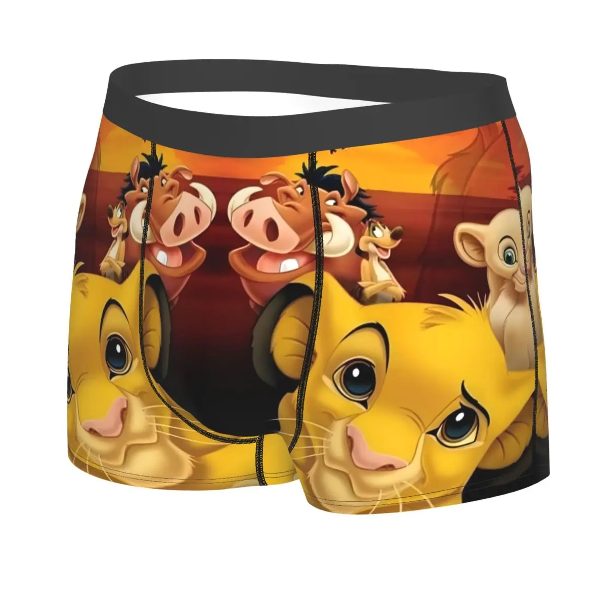Personalizado fresco el Rey León Simba Boxers pantalones cortos bragas calzoncillos de hombre cómodos Kawaii Hakuna Matata calzoncillos ropa interior