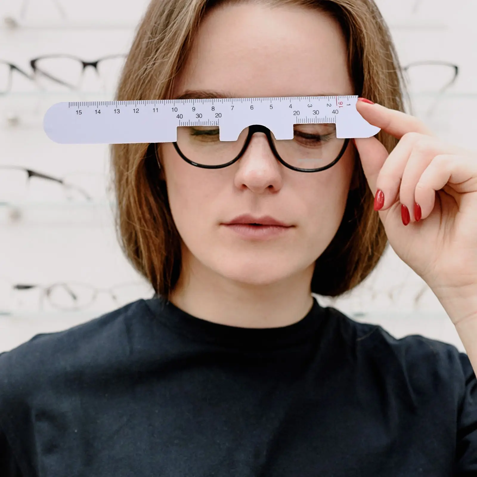 5 Pcs Pupil Distance Ruler Lightweight PD Measurement Tool for Ophthalmic Plastic Portable Caliper Pinhole