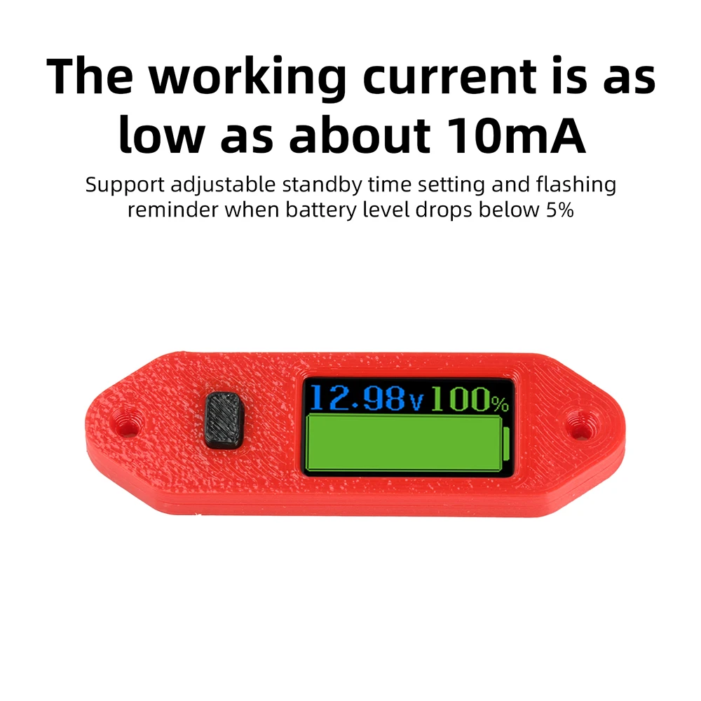 DC4-55V 0.96 LCD Battery Indicator Programmable Voltage Gauge Ternary Li-ion LiFePO4 Lead Acid Battery Percent Monitor
