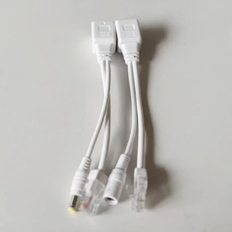 كابل محول POE السلبي الطاقة عبر إيثرنت POE الفاصل RJ45 حاقن 12-48 فولت لنظام كاميرا IP الأمنية #3