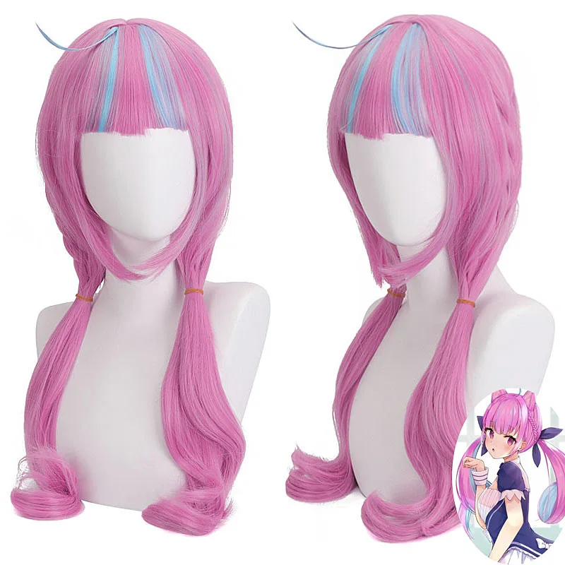 

Synthetic Wig Long Pink Blue Gradient Hair for Cosplay Anime Costume Party Daily Use Heat Resistant Fiber