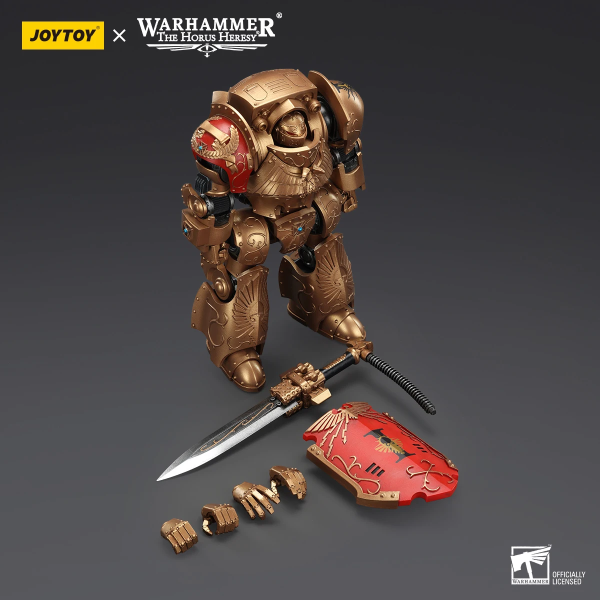 JOYTOY Warhammer The Horus Heresy Actionfigur Legio Custodes Contemptor Anime Figur Gemeinsames bewegliches Modell Sammlerspielzeug