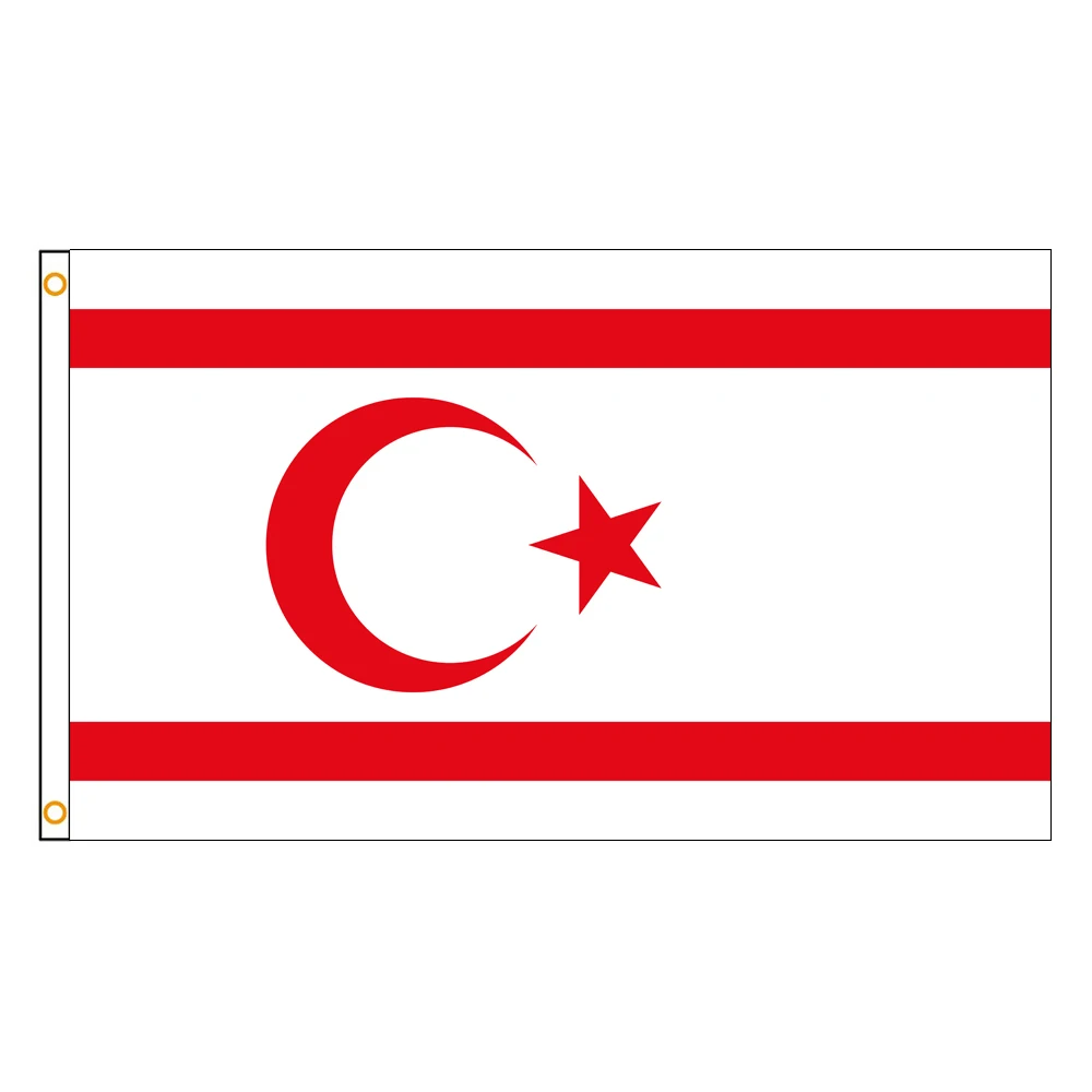 2×3 ft 3x5 ft 4×6 ft Northern Cyprus Emblem Flag Polyester Printed Banner Tapestry For Decor